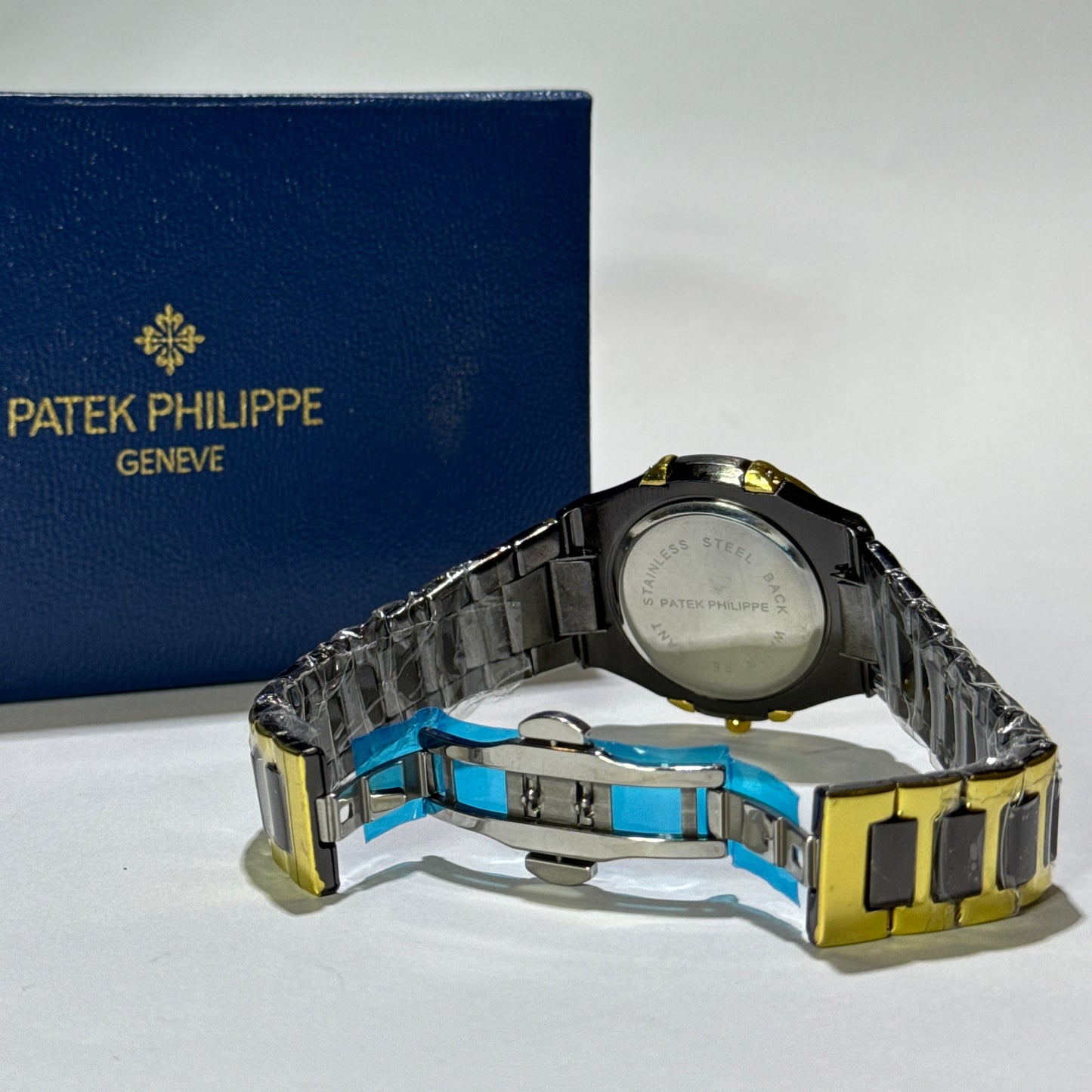 Patek Philippe Geneve Two tone (Golden with Black dial) & Premium box