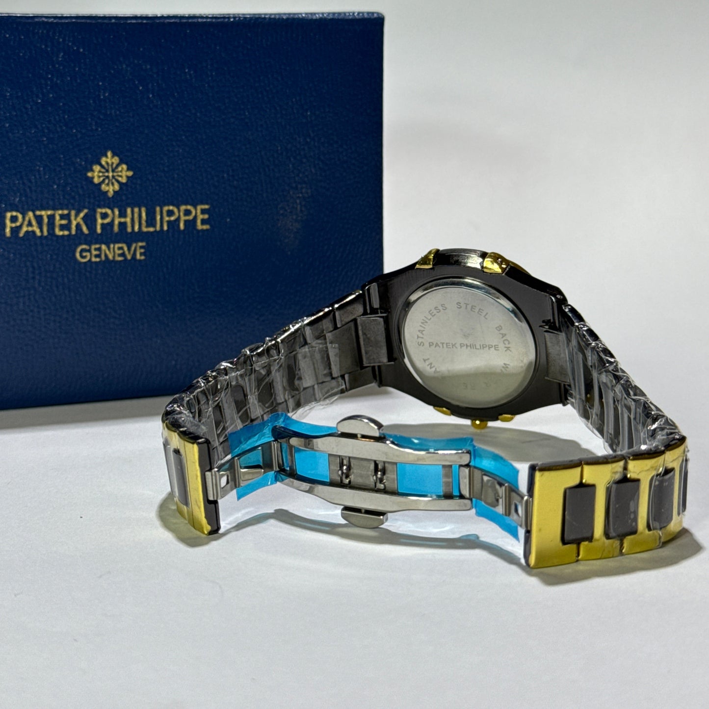 Patek Philippe Geneve Two tone (Black with Golden dial) & Premium box