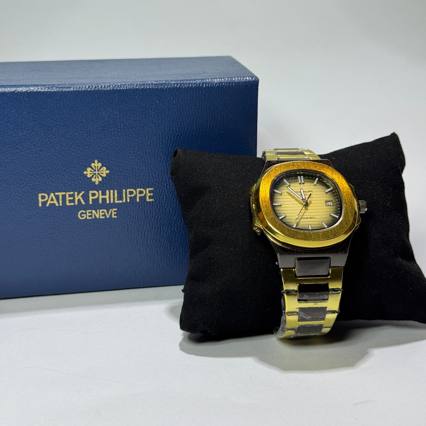 Patek Philippe Geneve Two tone (Black with Golden dial) & Premium box