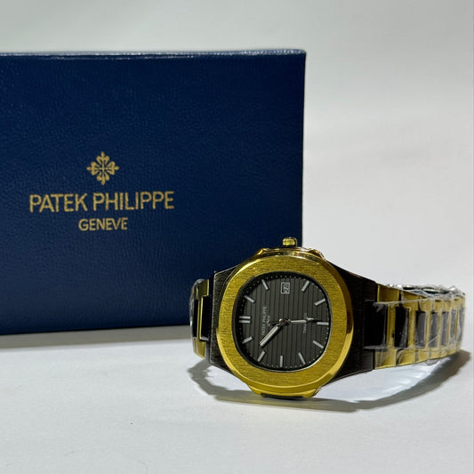 Patek Philippe Geneve Two tone (Golden with Black dial) & Premium box