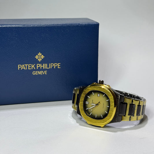 Patek Philippe Geneve Two tone (Black with Golden dial) & Premium box